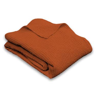 Baumwoll Waffelpiqué Decke petrol 75 x 120 cm