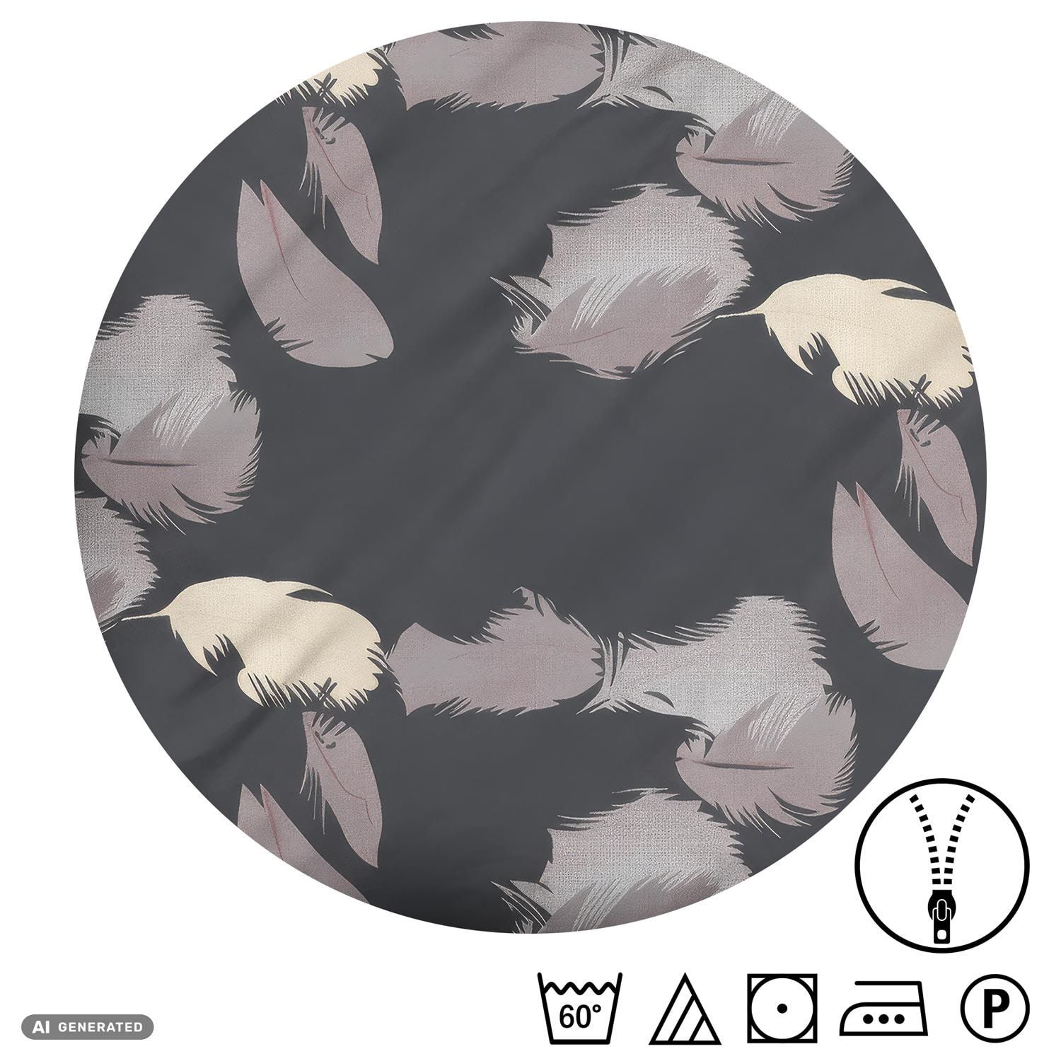 CloudComfort Basic katoenen kussensloop grijs/lila, set van 2 stuks, 40 x 80 cm