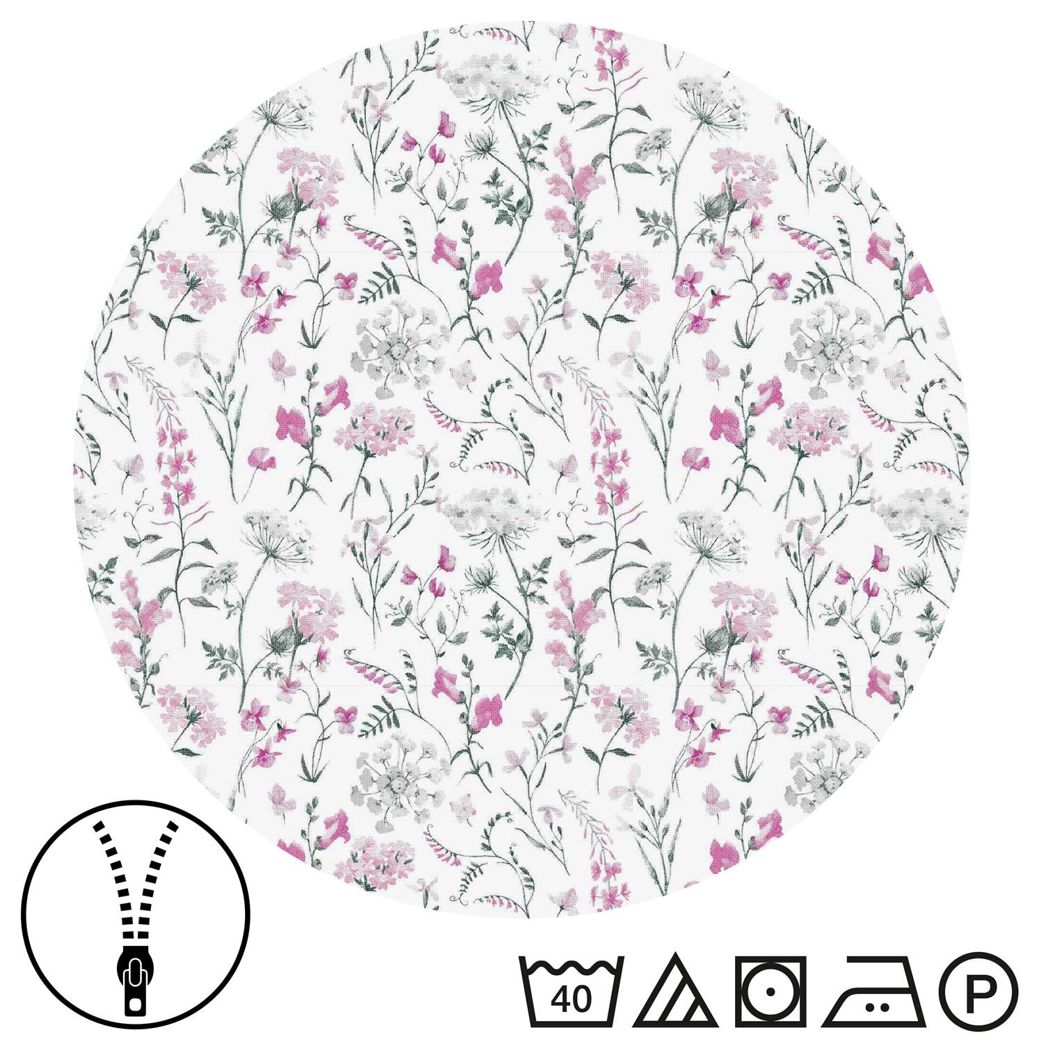 CloudComfort Basic microfiber bed linen summer flowers 135 x 200 + 80 x 80 cm