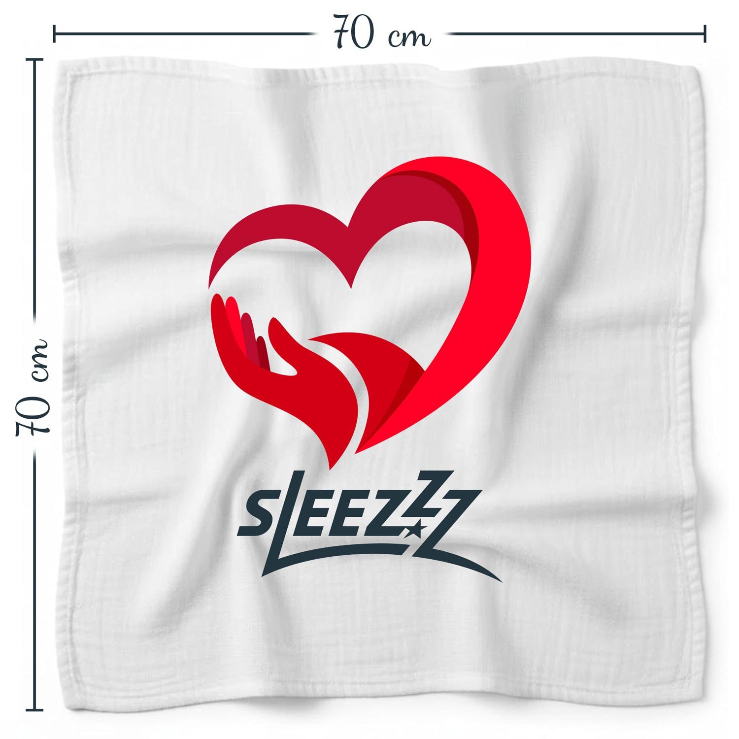 70 x 70 cm white gauze diapers in a pack of 20 made of 100% cotton