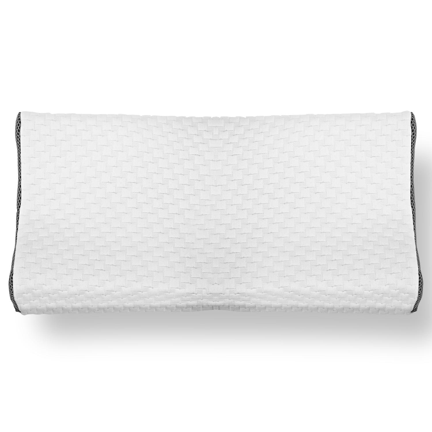 7-zónový viskoelastický matrac Sleezzz Smart 120 x 200 cm, výška 18 cm, stupeň tuhosti H3 so vzduchovou pamäťovou penou + ortopedický vankúš s gélovým efektom Sleezzz Premium 32 x 60 cm