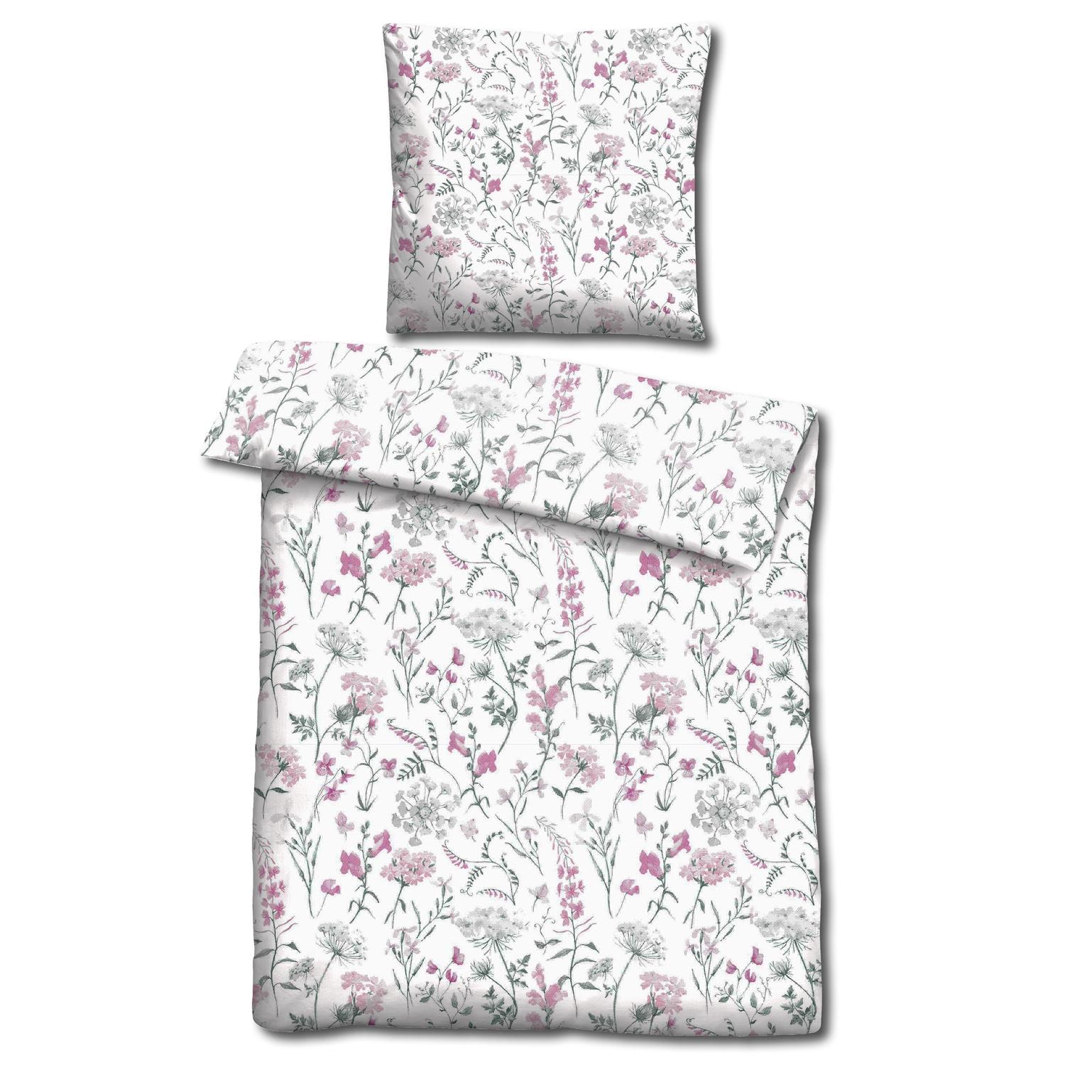 CloudComfort Basic microvezel beddengoed zomerbloemen 135 x 200 + 80 x 80 cm