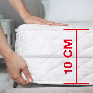 Comfort foam mattress K10 80 x 200 cm, height 10 cm, firmness level H3, twin set