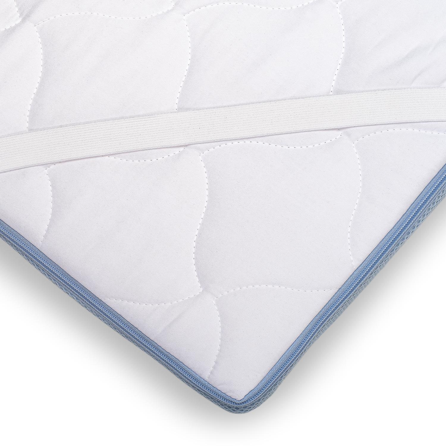 Bezug im Detail – CloudComfort Cool Topper 90 x 200 cm H2/H3 + CloudComfort Basic Gel-Flocken Kissen 40 x 80 cm