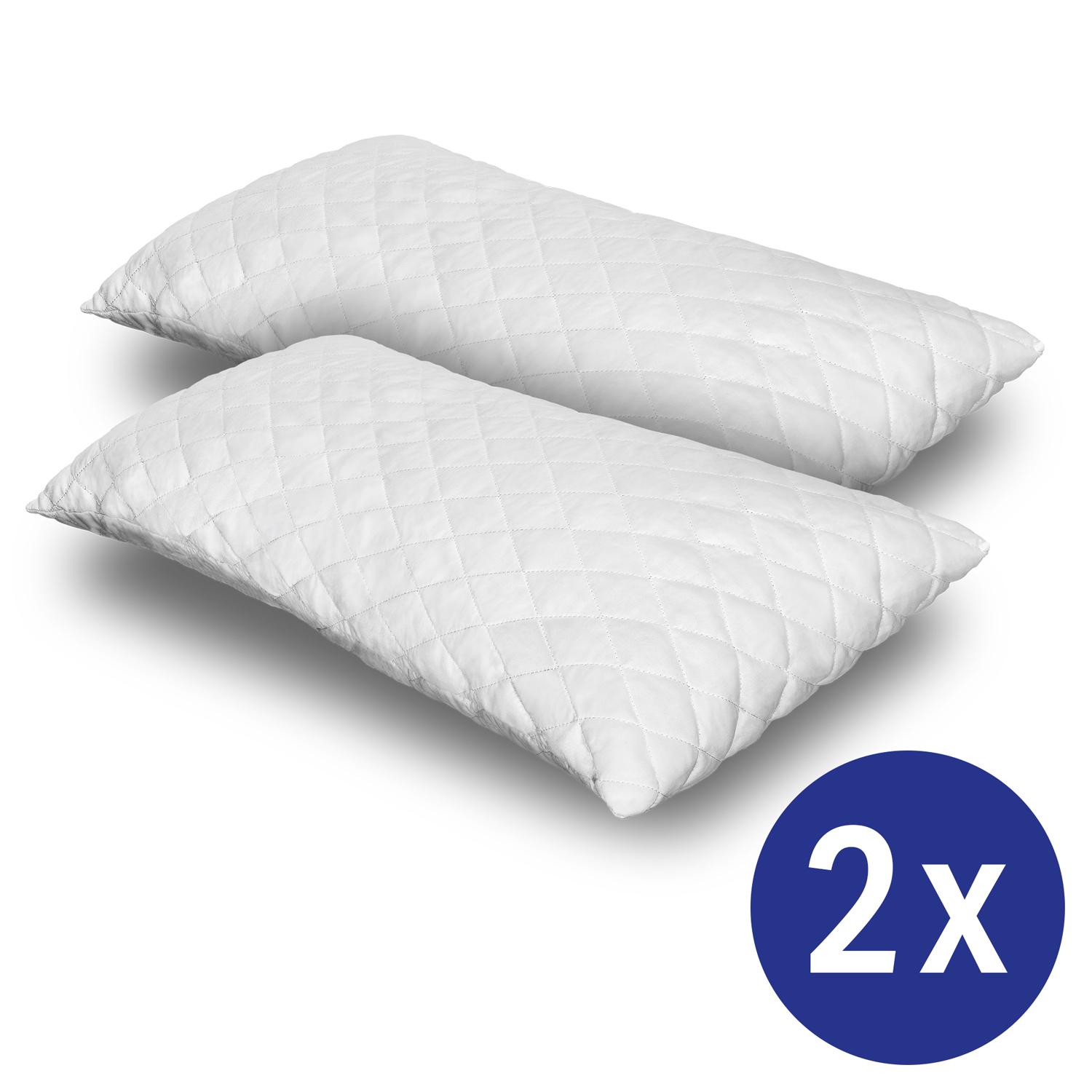 Double pack of CloudComfort Basic gel-flake pillows 40 x 80 cm