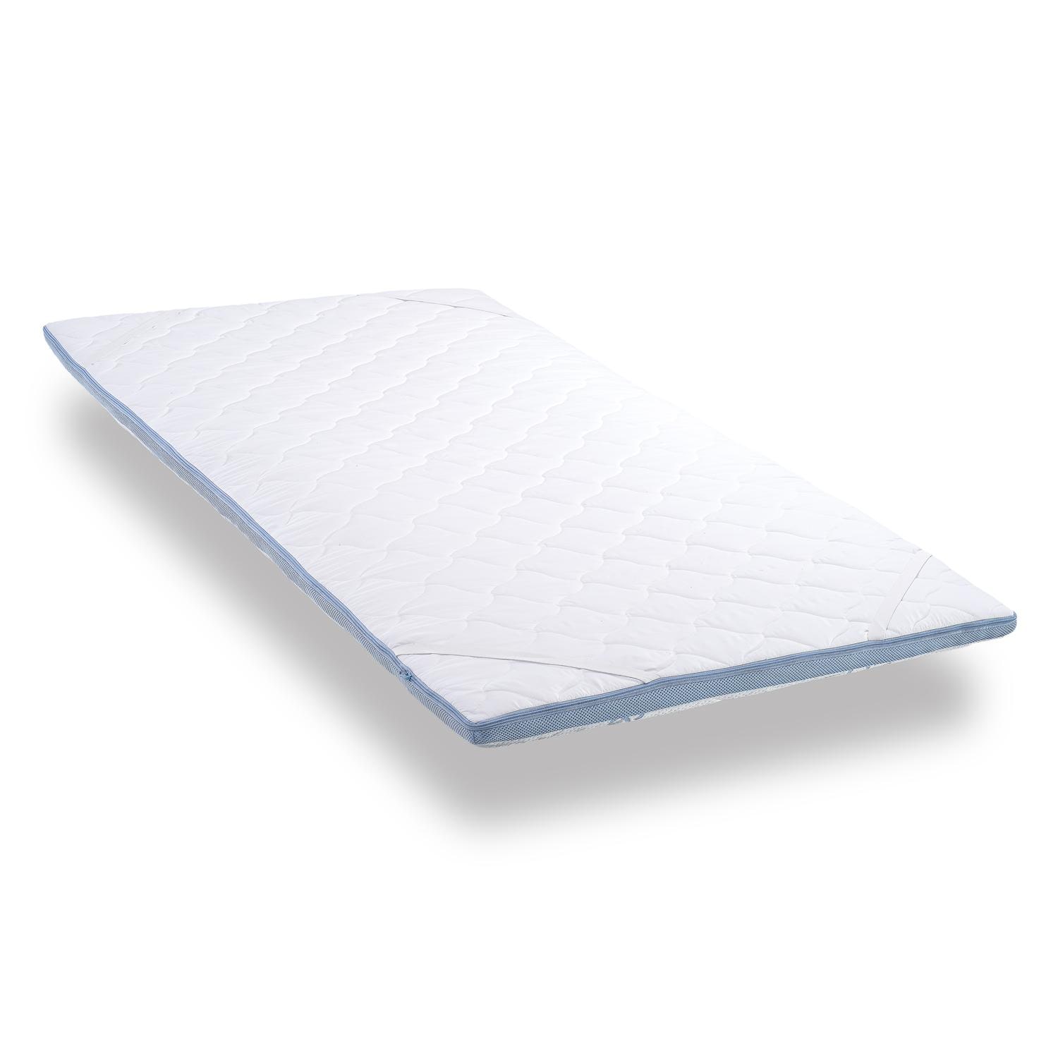 Bezug im Detail – CloudComfort Cool Topper 90 x 200 cm H2/H3 + CloudComfort Basic Gel-Flocken Kissen 40 x 80 cm