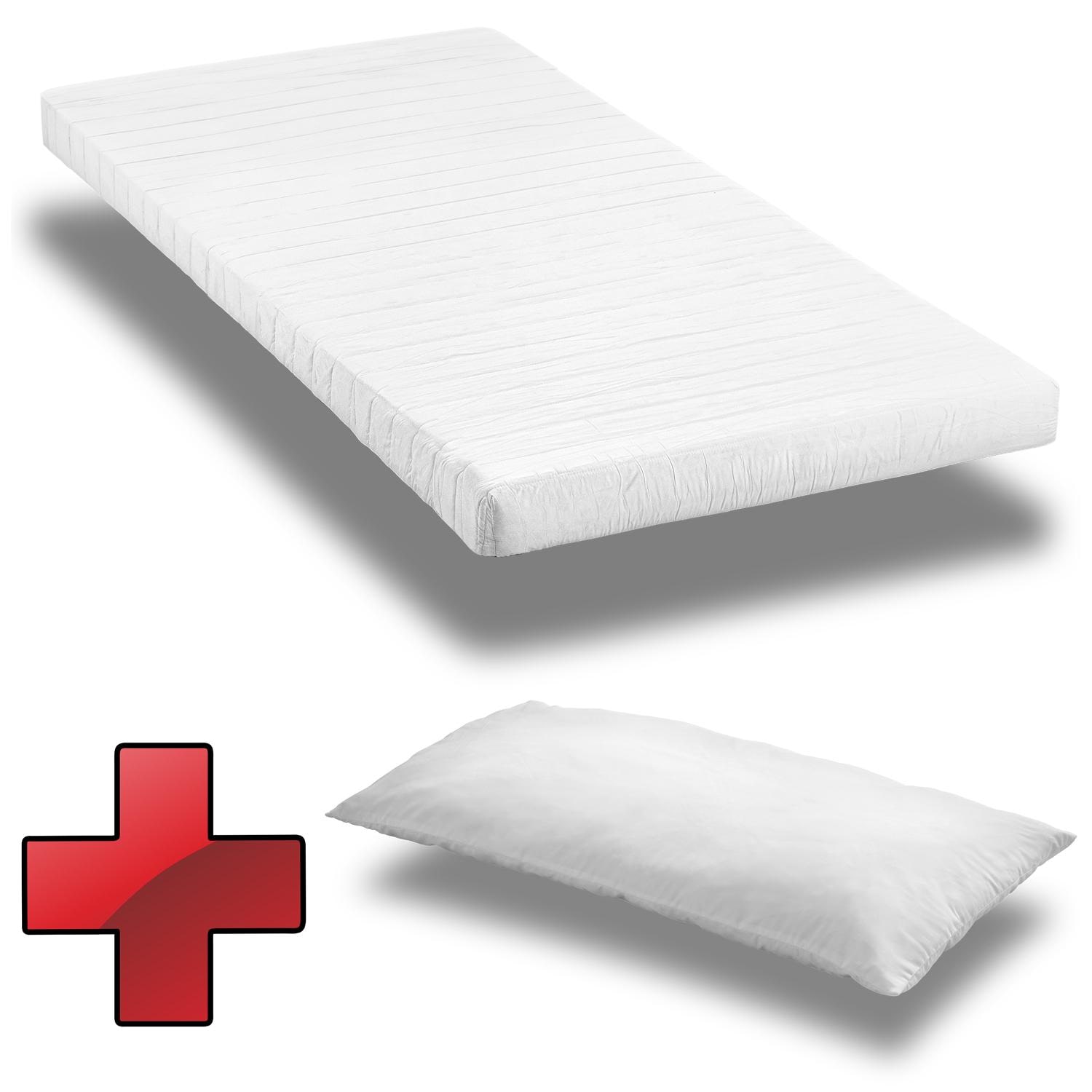 Komfortskummadrass K10 madrass 90x200 cm + CloudComfort Basic mikrofiberpute 40x80 cm