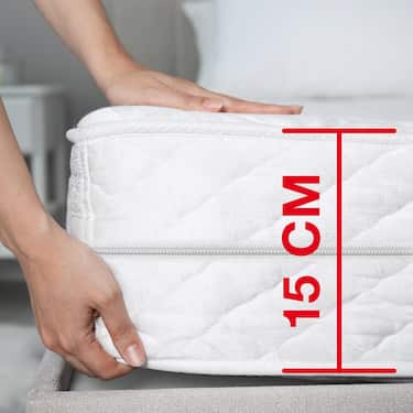 Premium 7-Zonen Matratze 200x200 cm CloudComfort, Höhe 15 cm, Härtegrad H2/H3