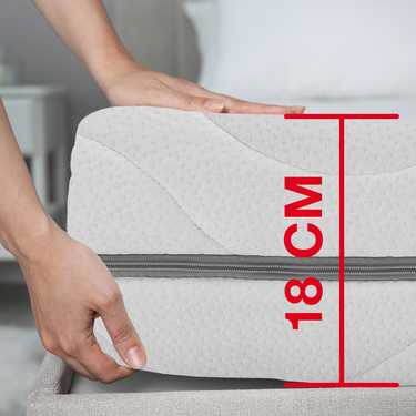 7-zone viscoelastic mattress Sleezzz Smart 160 x 200 cm, height 18 cm, firmness level H3 with air memory foam