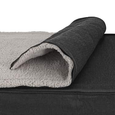80 x 55 x 23 cm orthopaedic dog bed with backrest size M