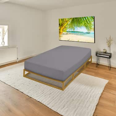 Castell prestieradlo z mikrovlákna interlock jersey tmavosivé 90 x 190 - 100 x 200 cm