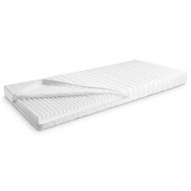 Cold foam mattress K16 90 x 190 cm, height 16 cm, firmness level H2/H3 + CloudComfort Basic gel-flake pillow 40 x 80 cm free of charge