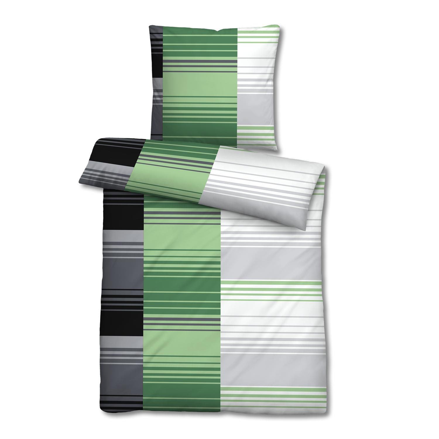Double pack of microfiber seersucker bed linen 135 x 200 + 80 x 80 cm