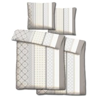 Doppelpack CloudComfort Basic Mikrofaser Bettwäsche beige 135 x 200 + 80 x 80 cm