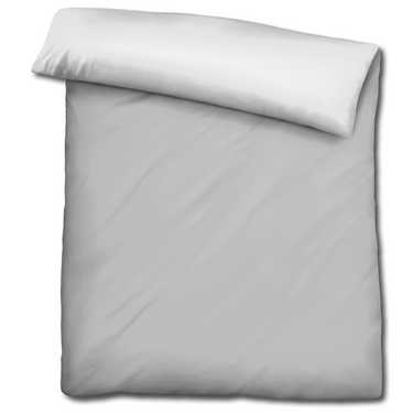 CloudComfort Basic oboustranné ložní prádlo světle šedá/bílá 135 x 200 + 80 x 80 cm