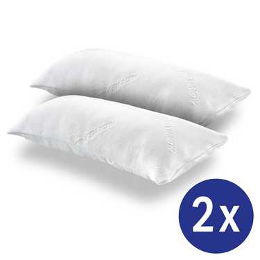 2 x CloudComfort viskoelastisk komfort-sovepude 40 x 80 cm