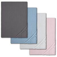 Sparpaket 4 Farben Spannbettlaken Winterflausch 180 x 190 - 200 x 200 cm