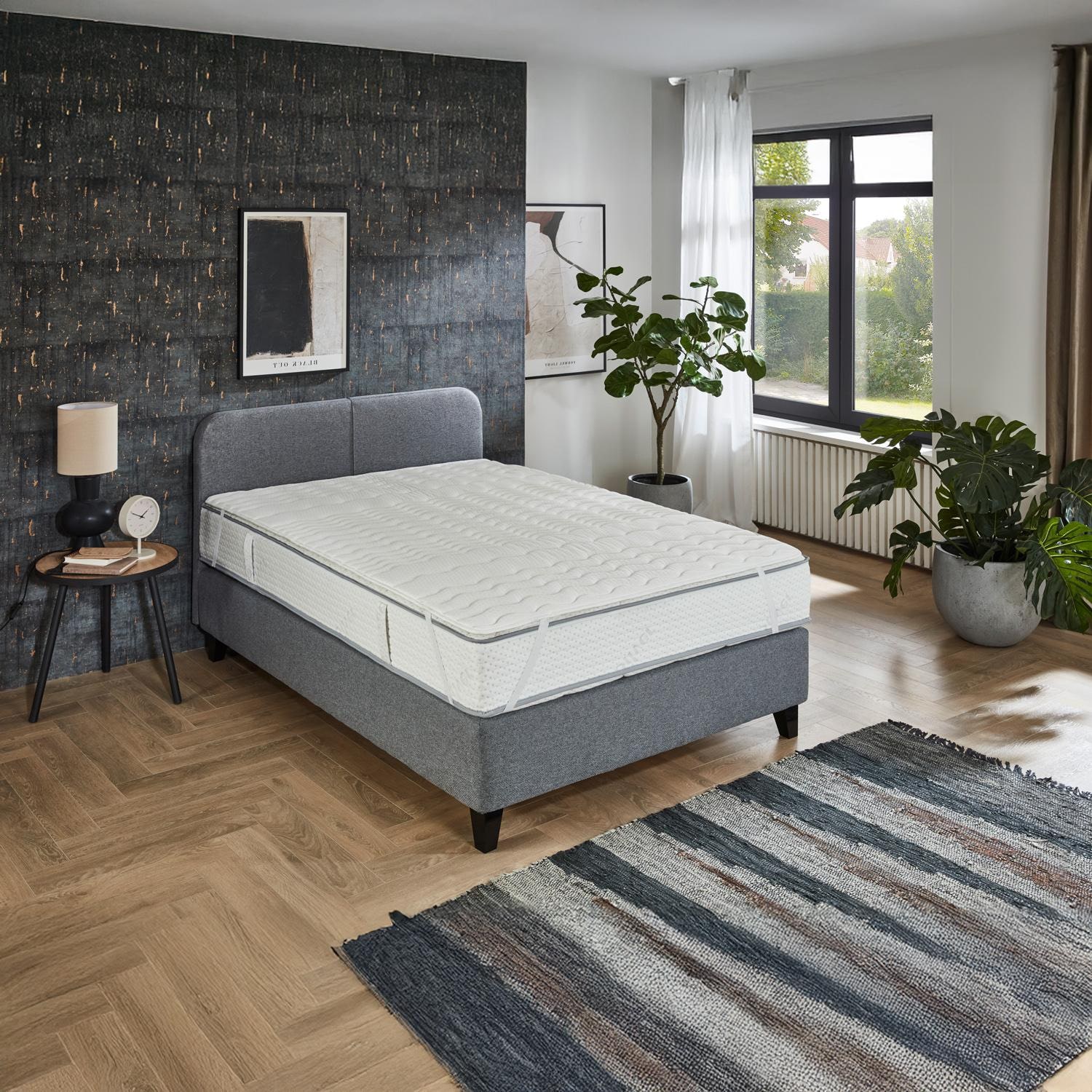 7-zone ergonomic pocket spring mattress Sleezzz Diamond T1000 90 x 200 cm, height 23 cm, firmness level H2/H3, 1000 springs/2m² + mattress topper / mattress topper 90 x 200 cm