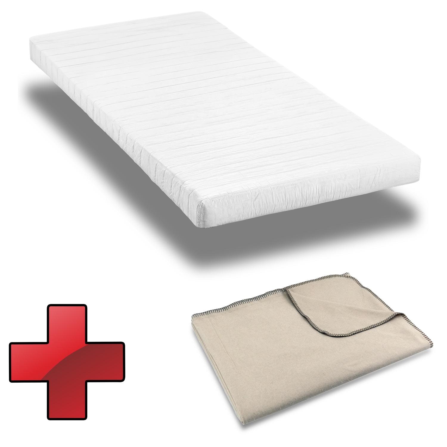 Comfort vahtpolster K10 80 x 200 cm, kõrgus 10 cm, kõvadusaste H3 + Sleezzz® Smart hubane tekk 140 x 200 cm