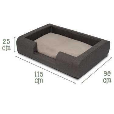 Petzzz ergonomic dog bed Daisy L 115 x 90 x 25 cm with orthopaedic inner cushion