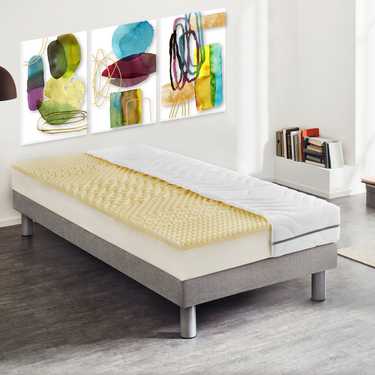 7 bölgeli viskoelastik yatak Sleezzz Smart 90 x 190 cm, yükseklik 18 cm, sertlik seviyesi H3, havalı hafızalı sünger