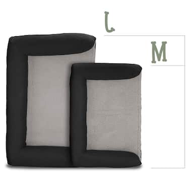 100 x 70 x 27 cm orthopaedic dog bed with backrest size M