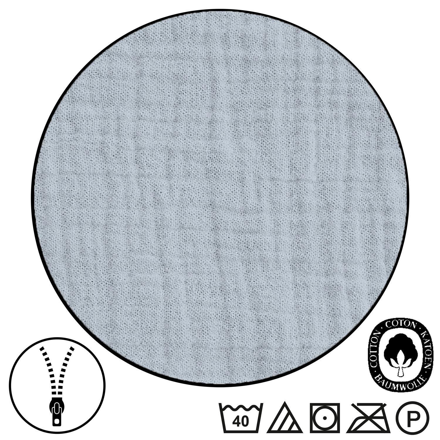 Doppelpack Sleezzz® Musselin Bettwäsche blau 135 x 200 cm + 80 x 80 cm