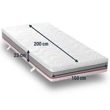 Sleezzz® Premium T23 mattress cover 160 x 200 cm, height 23 cm