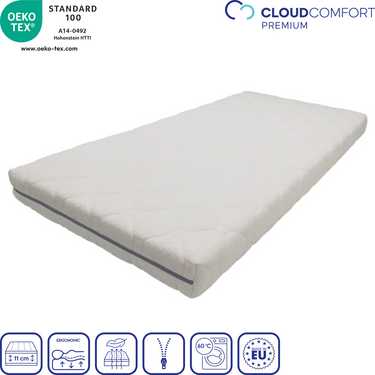 Kindermatratze CloudComfort Premium 60 x 120 cm mit Trittkante