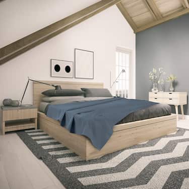 Baumwoll Waffelpiqué Decke blau 150 x 200 cm