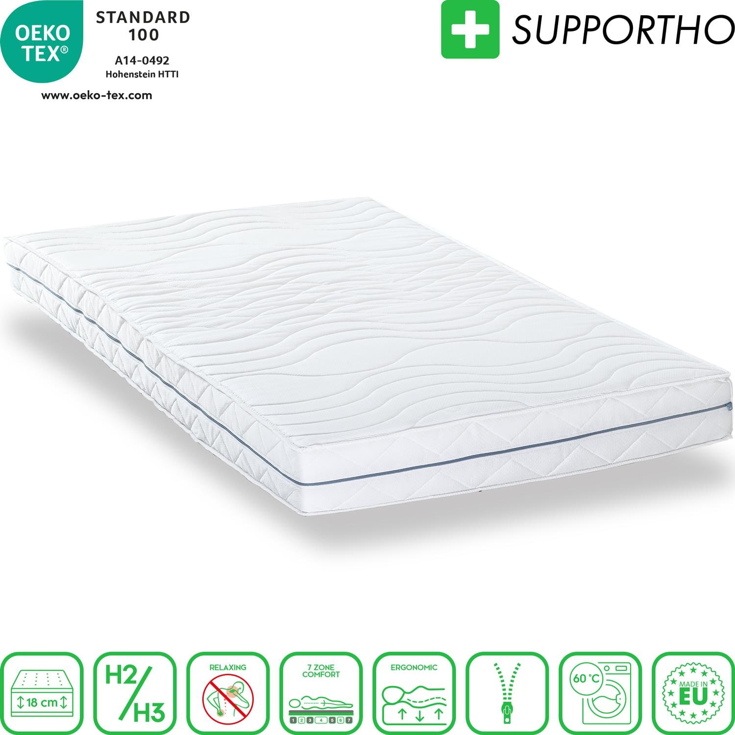 Características em ícones – Supportho Premium 200 x 200 cm H2/H3