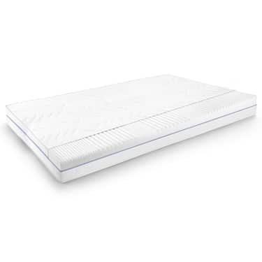 Materasso ergonomico 140x200 cm Supportho Premium a 7 zone, altezza 18 cm, livello di rigidità H2/H3 + set letto CloudComfort Basic in microfibra 135 x 200 cm + 80 x 80 cm