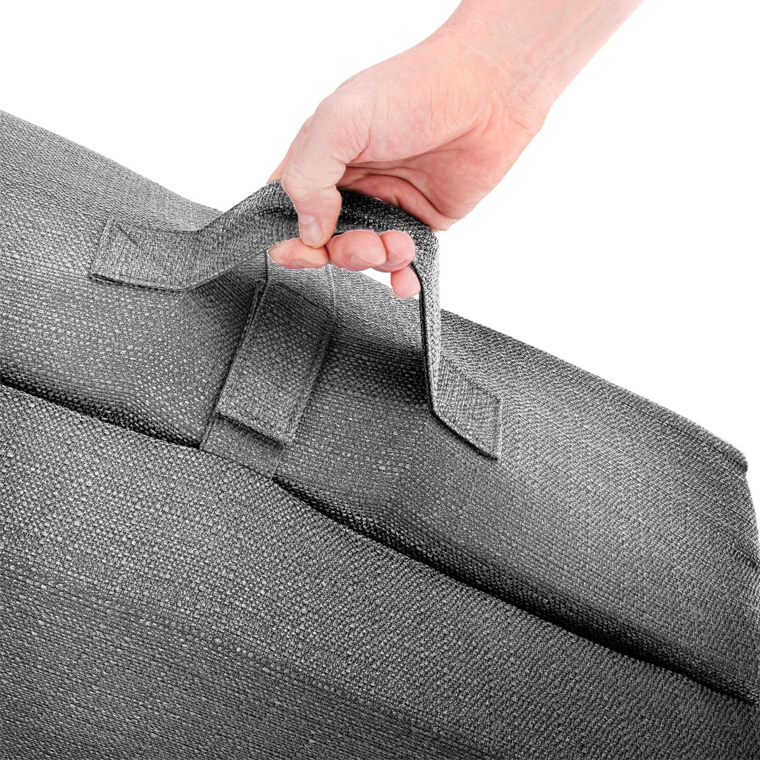 CloudComfort Premium opvouwmatras 70 x 195 cm, zilverkleurig, 10 cm dik, bekleed met meubelstof