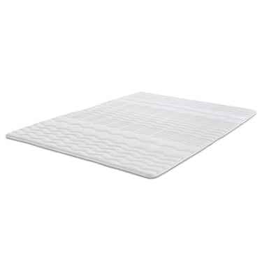 Online-Retoure 2,5 cm Komfortschaumtopper Sleezzz® Basic 180 x 200 cm mit 7-Zonen-Wellensteppung und Eckgummis