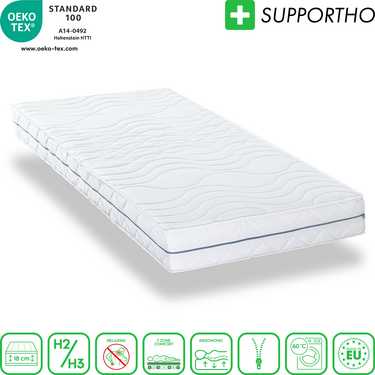 Ergonomic mattress 100x200 cm 7-zone Supportho Premium, height 18 cm, firmness level H2/H3