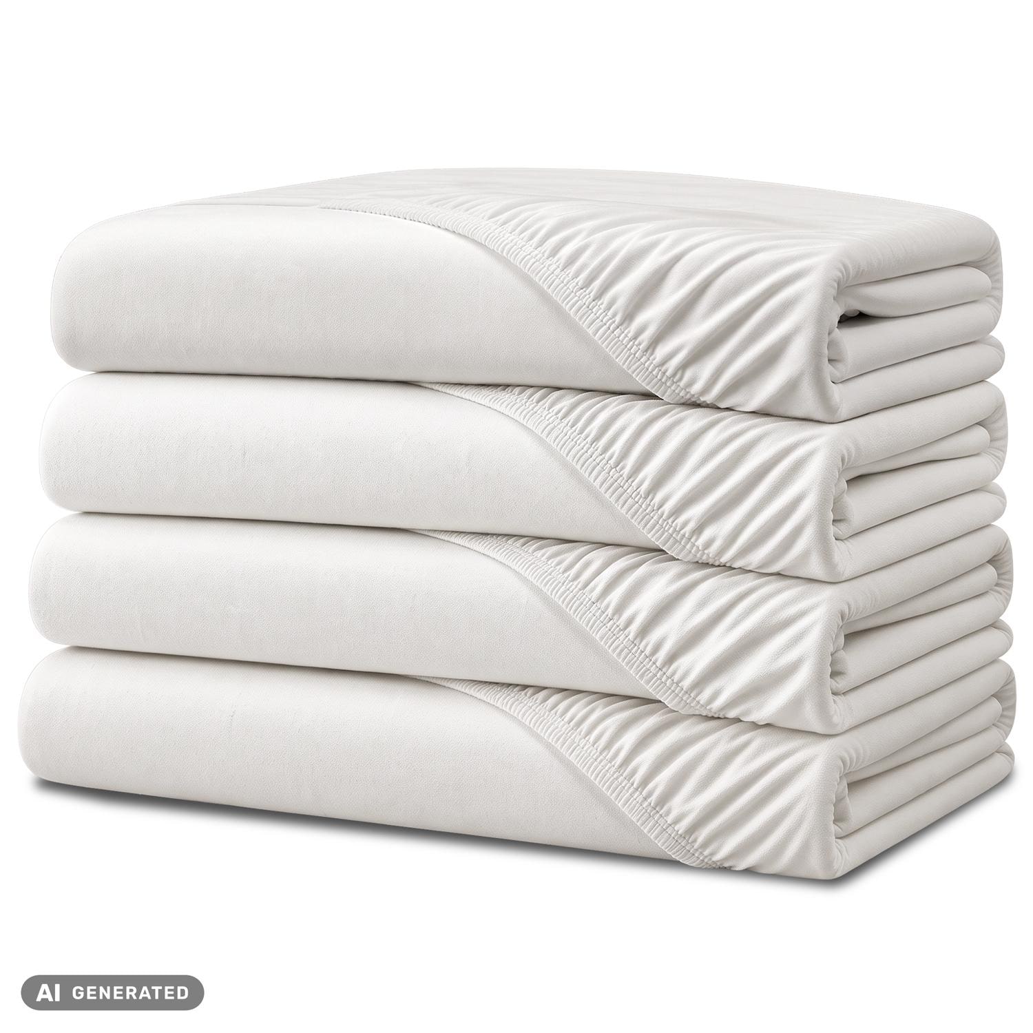 Komplekt 4 CloudComfort Basic pleedilehte valge 140 x 190 - 160 x 200 cm