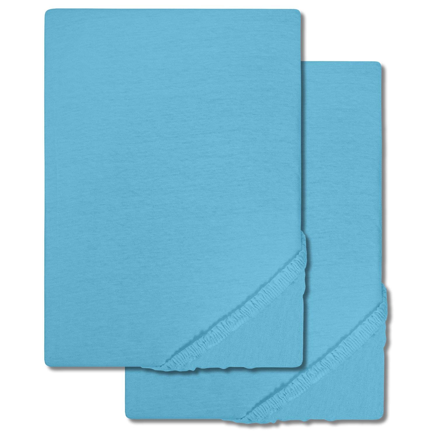 Setex fine fiber fitted sheet turquoise 90 x 200 cm double pack
