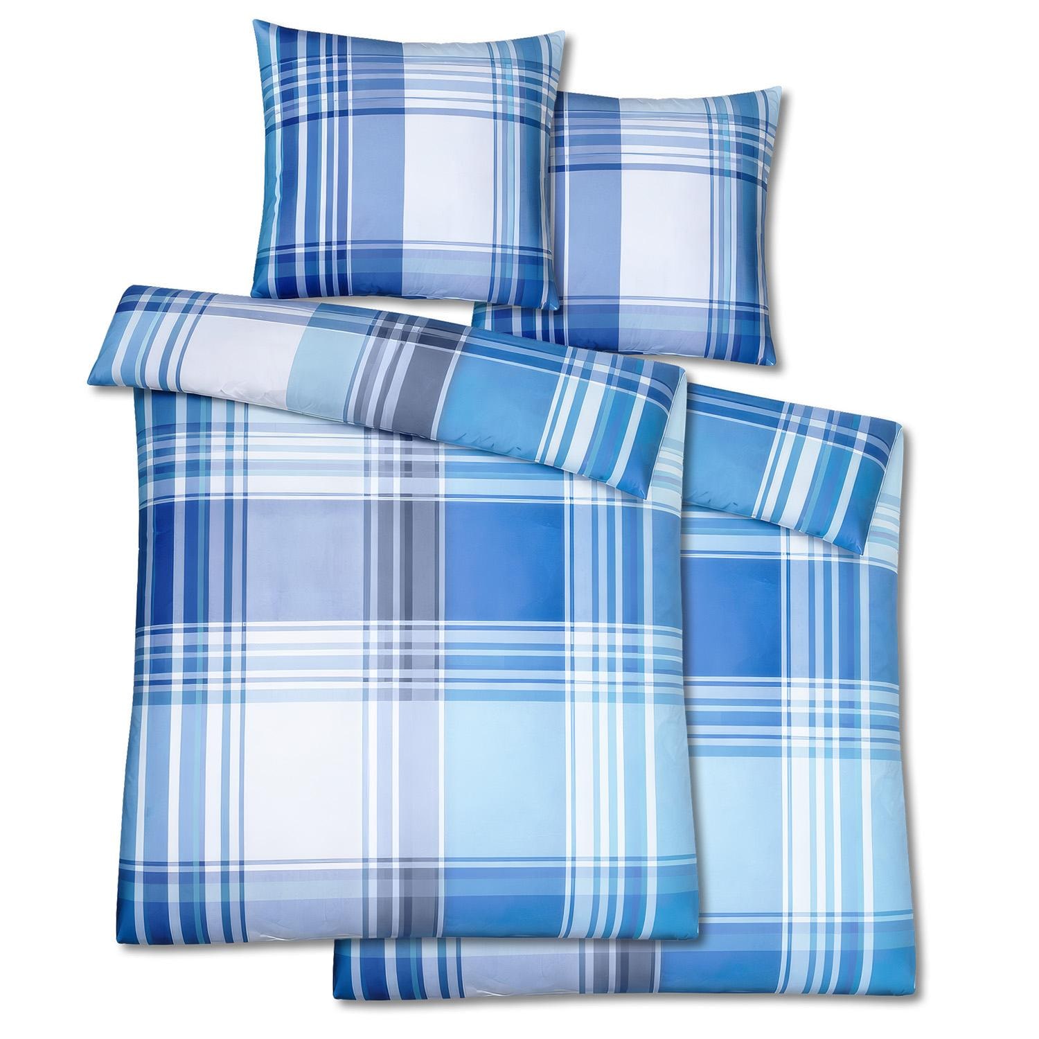 Dubbelpak fijnvezelig beddengoed 135 x 200 cm + 80 x 80 cm