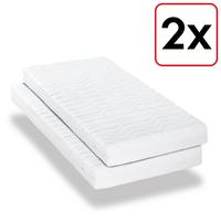 Pachet dublu saltea premium cu 7 zone 80x200 cm CloudComfort, înălțime 15 cm, nivel de fermitate H2/H3, set twin