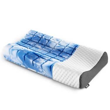 7-zone viscoelastic mattress Sleezzz Smart 120 x 200 cm, height 18 cm, firmness level H3 with air memory foam + Sleezzz Premium orthopaedic gel effect neck support pillow 32 x 60 cm