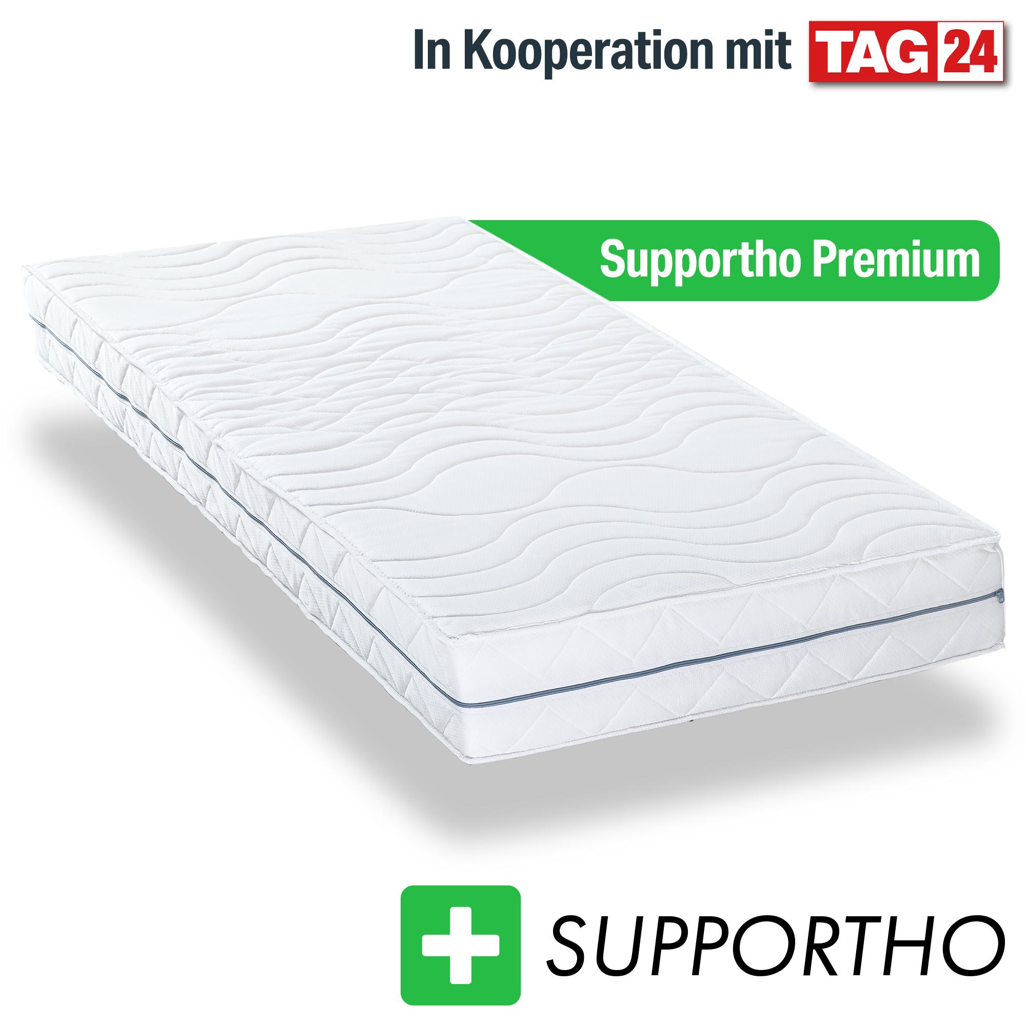 Orthopädische Matratze 80x200 cm 7-Zonen Supportho Premium, Höhe 18 cm, Härtegrad H2/H3