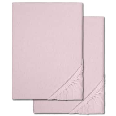 Spannbettlaken Winterflausch rosa 90 x 190 - 100 x 200 cm Doppelpack