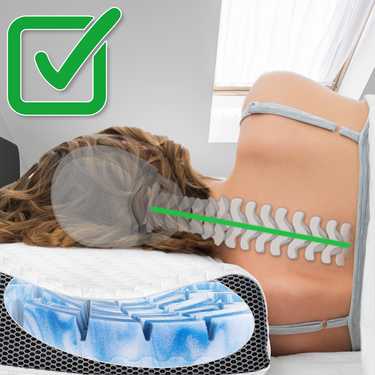 Sleezzz premium orthopaedic gel effect neck support pillow 32 x 60 cm 