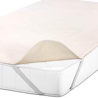 Sleezzz Basic Molton mattress protector 160 x 200 cm, mattress protector made of 100% cotton, natural colors, fixed tension