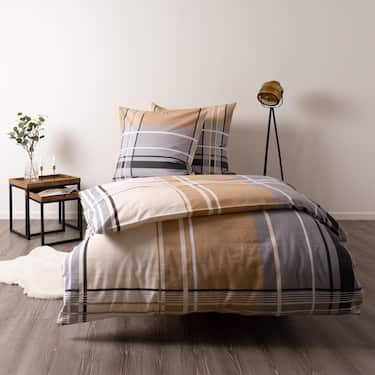 Confezione doppia di biancheria da letto in fibra fine 135 x 200 cm + 80 x 80 cm