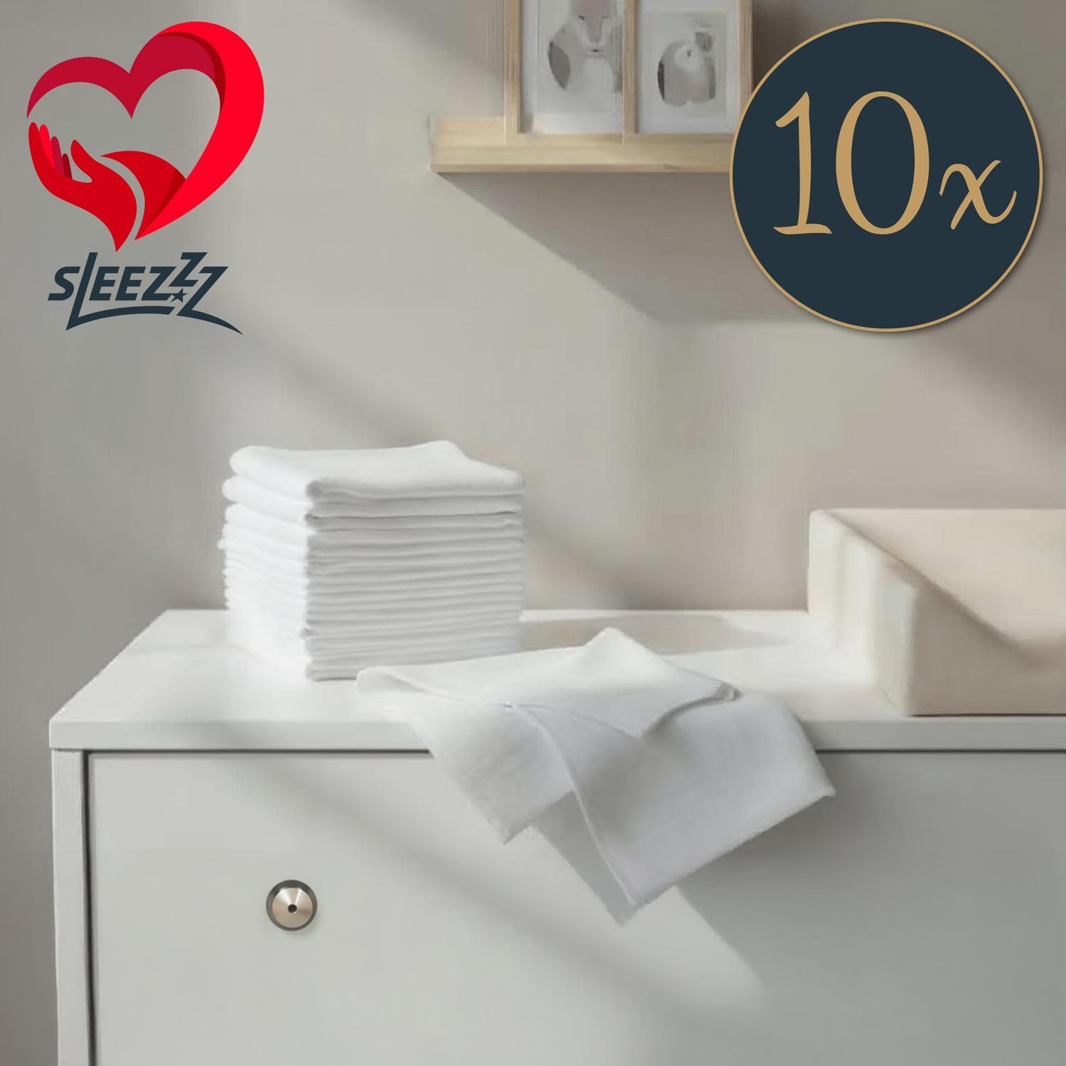 70 x 70 cm white gauze diapers in a pack of 10 made of 100% cotton