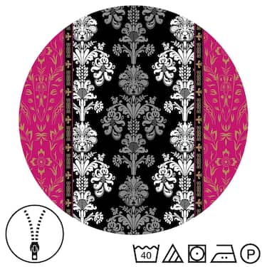 Doppelpack CloudComfort Basic Mikrofaser Bettwäsche schwarz/pink 135 x 200 + 80 x 80 cm