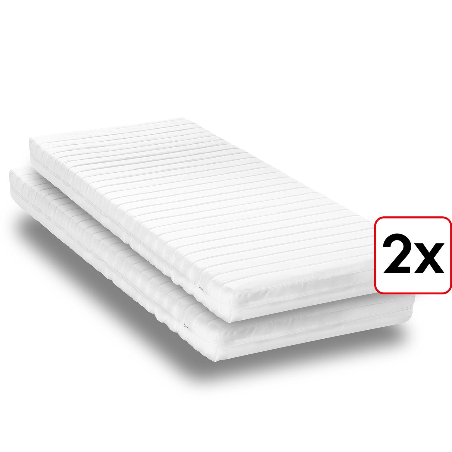 Cold foam mattress K16 / 100 x 200 cm / H2 + H3 / 16 cm height Twin