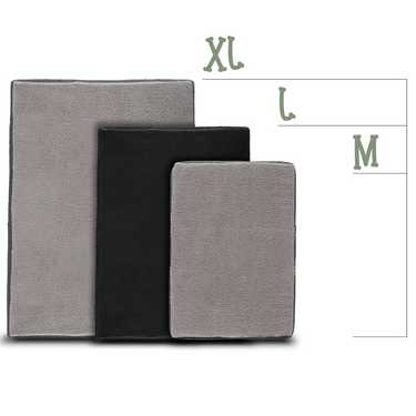 75 x 50 x 8 cm ergonomisches Hundekissen Größe S, Farbe schwarz