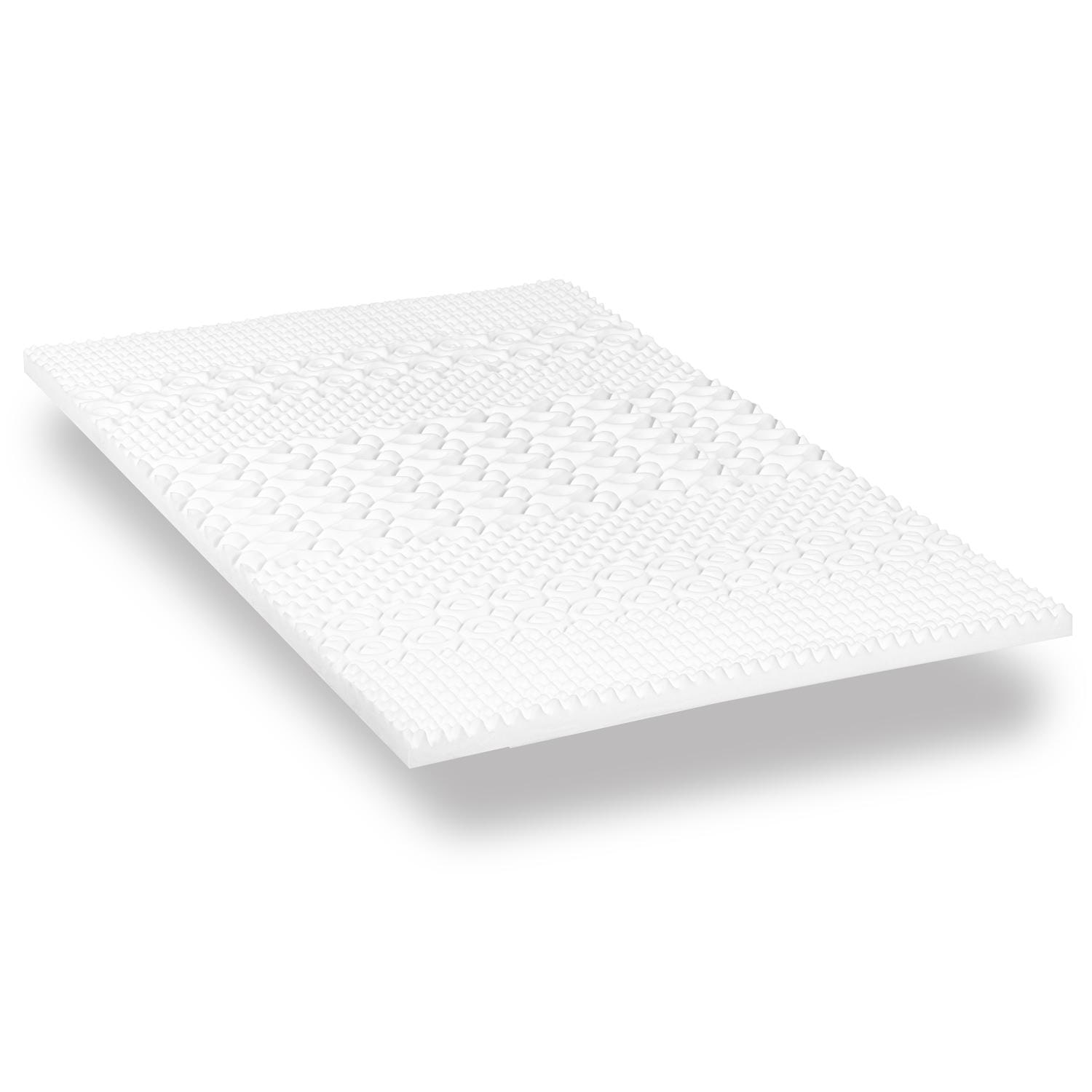 Cold foam topper CloudComfort Cool 180 x 200 cm H2/H3, height 7 cm, firmness level H2/H3, 7-zone topper with summer and winter side